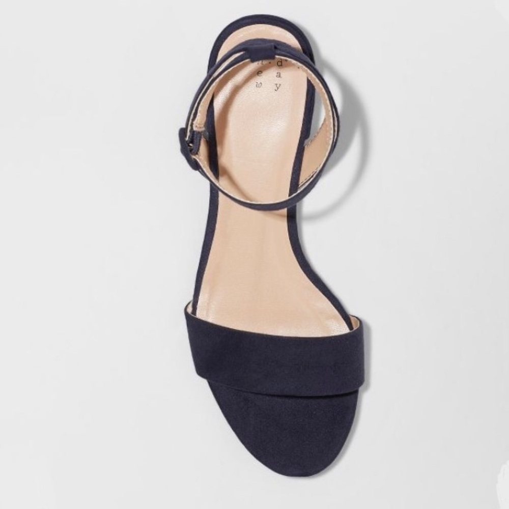 A New Day Winona Ankle Strap Sandal Navy, NWT - Picture 3 of 3